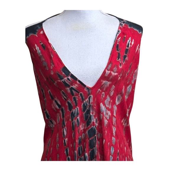 Toko red tie dye maxidress/coverup, OS, NWT, beach, vacation, flowy, tropical - Picture 4 of 6